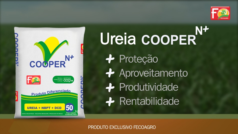 Fecoagro lança hoje nova ureia aditivada para uso em cobertura de lavouras e pastagens