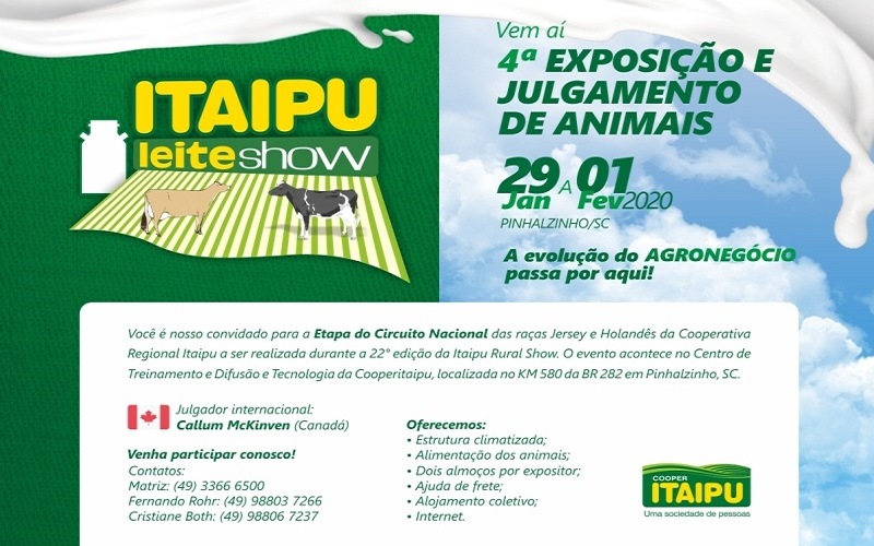 22º Itaipu Rural Show: Confirmada 4ª Exposição e Julgamento de Animais