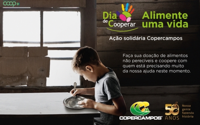 Copercampos distribui mais de 2,7 mil quilos de alimentos em campanha Dia de Cooperar