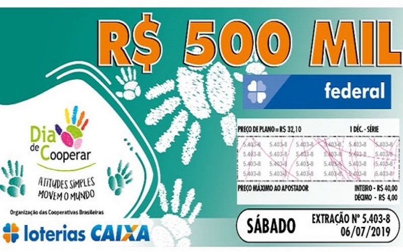 Dia C ilustra bilhete da loteria federal