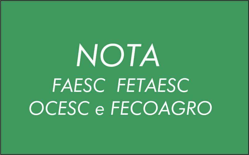 Nota de cumprimentos ao Governador de Santa Catarina