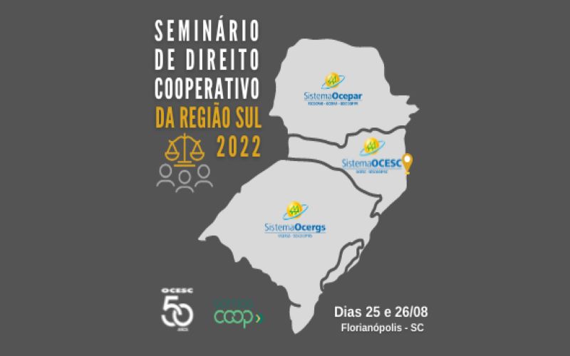 Florianópolis vai sediar o Seminário de Direito Cooperativo da Região Sul