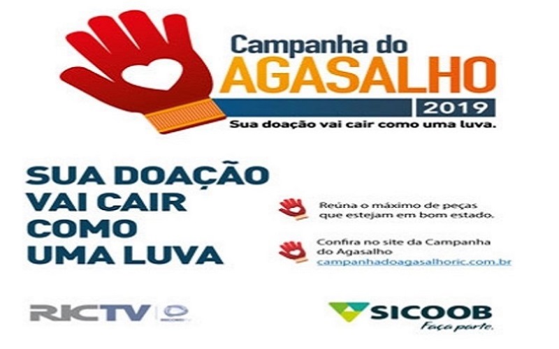 Sicoob patrocina pelo quinto ano a Campanha do Agasalho promovida pelo Grupo RIC