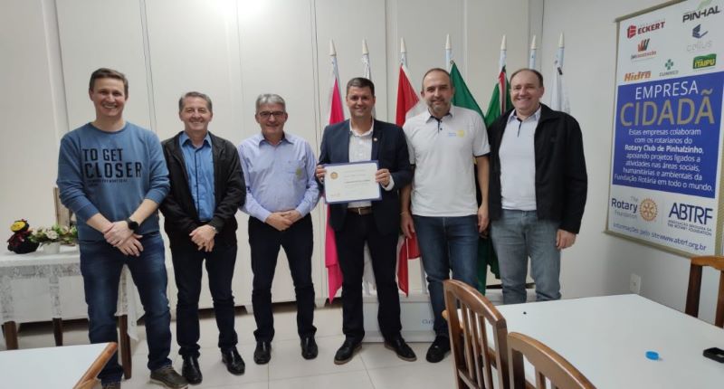 Sicoob Creditaipu recebe selo “Empresa Cidadã” concedido pelo Rotary Club de Pinhalzinho