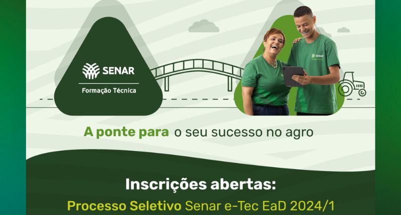 SENAR/SC abre processo seletivo para cursos técnicos gratuitos